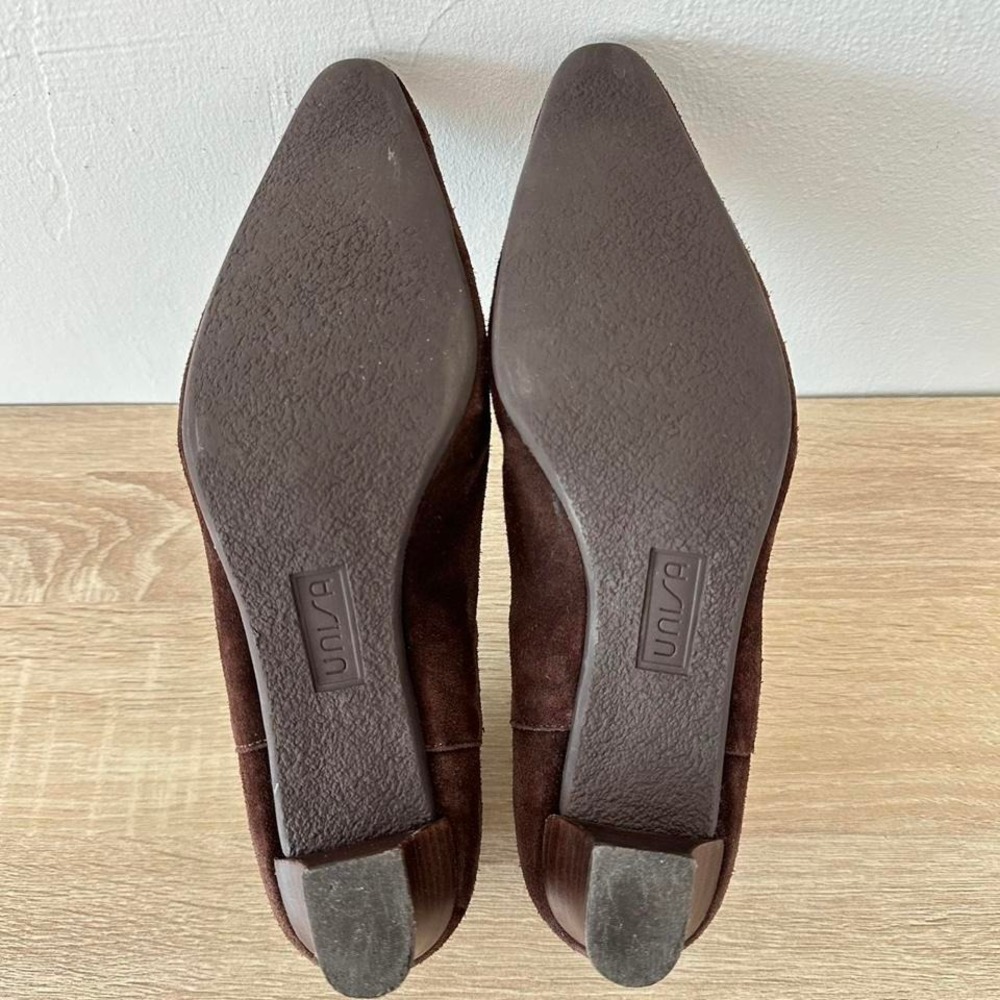 Vintage pointed toe kitten heel maroon boots size 8.5 - Picture 6 of 8